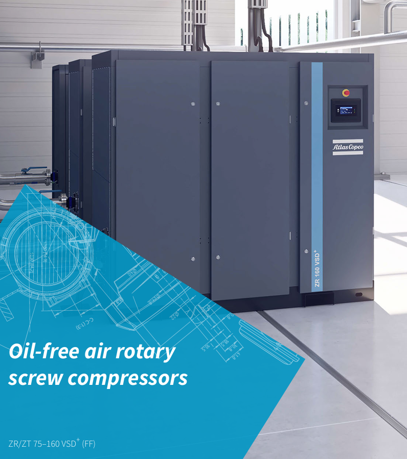 Oil-free air rotary screw compressors